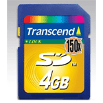  Transcend 4GB SecureDigital Card, 150X