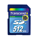  Transcend 512MB Secure Digital Card, 80x